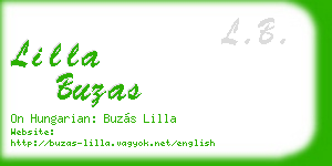 lilla buzas business card